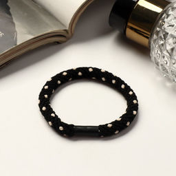 Цена за 10 шт. Резинка для волос «Спорт люкс», плетение пятнышки, 5 см, МИКС