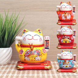 Фигурка Кот манэки-нэко 12х12х13,5 см / 0617-20 /уп 36/на солнечной батарее - ГалеонТрейд фото 10