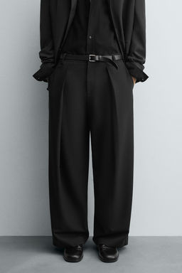PINSTRIPED PLEATED TROUSERS - Zara фото 23