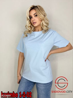 Футболка женская однотонная