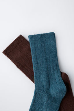 2-PACK OF LONG RIBBED SOCKS - Zara фото 3