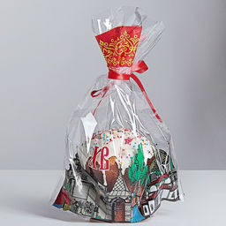 Цена за 100 шт. Упаковка под кулич, донная складка, 21.5?36/4, 25 мкм