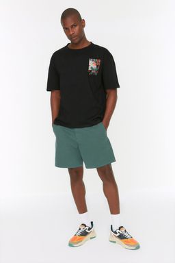 TRENDYOL MAN Siyah Oversize/Genis Kesim K?sa Kollu Yaz? Bask?l? %100 Pamuklu T-Shirt TMNSS22TS2223 - Trendyolmilla фото 9