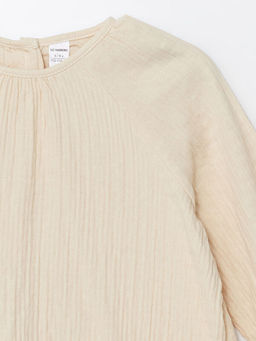 Uzun Kollu ?i?ekli K?z Bebek Elbise