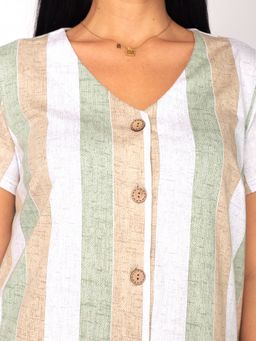 Халат женский кулирка МАЙЯ РОГОЖКА ЗЕЛЕНЬ - Domtrik Домашний трикотаж фото 2