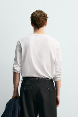 LONG SLEEVE T-SHIRT WITH POCKET AARON LEVINE X ZARA  фото 12