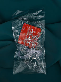 Цена за 2 шт. Ёлочная игрушка Зимнее волшебство. Льдинка звёзды кристалл, 204.5 см, прозрачный  фото 6