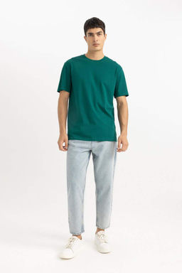 Новая базовая футболка стандартного кроя с круглым вырезом и короткими рукавами из 100% хлопка - Defacto фото 7