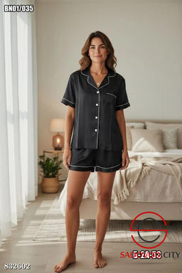 Пижама с шортами и рубашкой