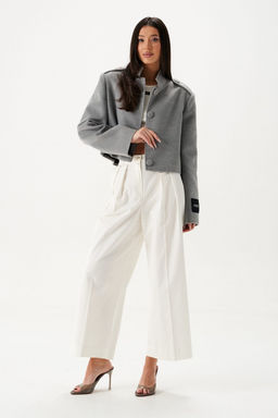 Жакет Annete А5424 из ворсистой ткани серый