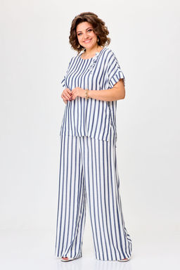 Костюм Michel Chic 1384 белый, синий, полоска  фото 5