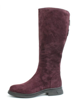 02-FJ632-2M BURGUNDY Сапоги зимние женские (натуральная замша, натуральный мех) - Фабричный китай фото 6