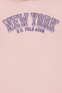 U. S. Polo Assn Толстовка с капюшоном пыльно-розового цвета для девочки - U.s. polo assn фото 4