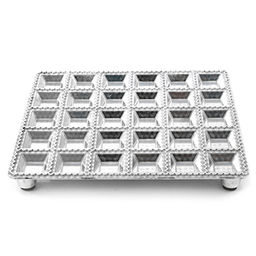 Пельменница алюминиевая "Равиоли" 19,5х16,5х2см, на ножках (30штук) (Китай)