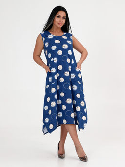 ПЛ-494 ПЛАТЬЕ ЖЕНСКОЕ (Синий) - А-дина фото 4