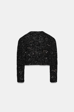 SEQUIN VOLUME SLEEVE JACKET - Zara фото 3
