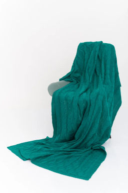 ЗЛАТА Плед 35969/изумруд