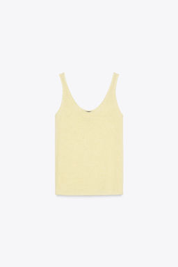 LINEN BLEND KNIT TOP