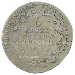 1/6 талера 1815 года A Германские государства  Пруссия