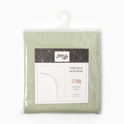 Простыня на резинке LoveLife Young grass 160*200+25 см, сатин, 125г/м? фото 4