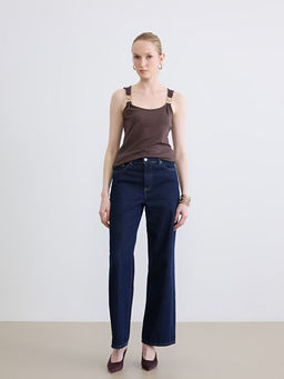 U Yaka Toka Detayl? B?zg?l? Bluz