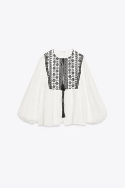 CONTRAST EMBROIDERY JACKET - Zara фото 6