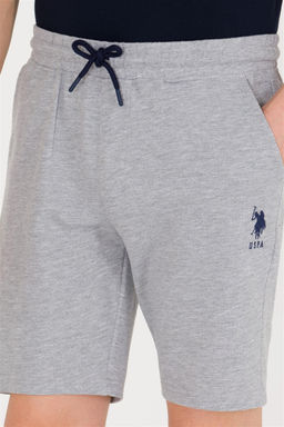 Мужские серые меланжевые вязаные шорты - U.s. polo assn фото 12