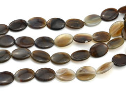 Бусины из агата кофейного овал 25*34мм, 41см, 12 бусин Радуга камня