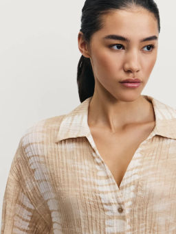 Рубашка из вискозы с принтом / Zarina  фото 6