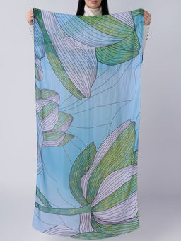 Большой мягкий очень нежный двусторонний палантин в стиле арт-деко - Tantino фото 11