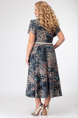 Блуза Swallow 803.2 черный+серебряный узор фото 281