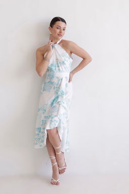 Martichelli Платье с голубым цветочным принтом  фото 6