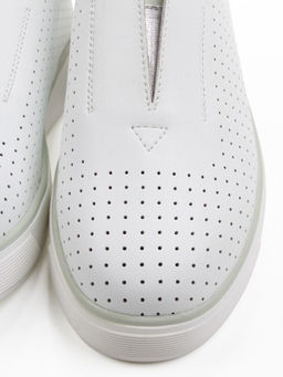 06-YE297-2 WHITE/OLIVE Туфли летние женские (натуральная кожа)