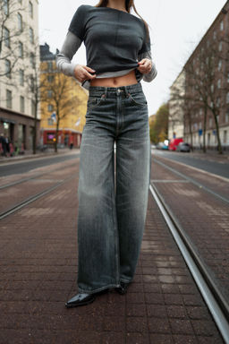 TRF EXTRA WIDE-LEG HIGH-WAIST JEANS - Zara фото 14