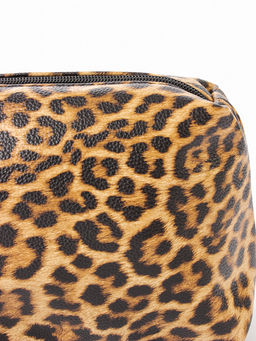 LACCOMA косметичка Лолита-леопард рыжый эко кожа хлопок  фото 5