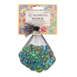 Blumentag GLM-08/16 МАРБЛС камни стеклянные d. 16 мм 6 х 340 г  10 г №02 ассорти  фото 4