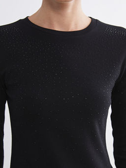 Bisiklet Yaka Ta?l? Kad?n Ti??rt