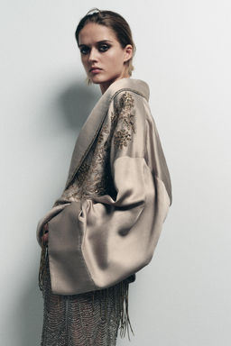 LIMITED EDITION EMBROIDERED BEADED KIMONO