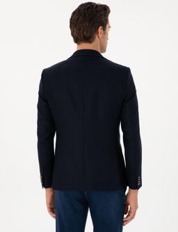 Пиджак Cacharel Slim Fit темно-синий шерстяной