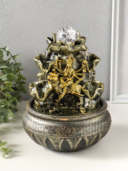 Фонтан настольный с подсветкой «Богиня Дурга», 16×16×22 см