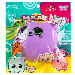 Антистресс сквиш мялка «Кошечка», с пастой, в пакете