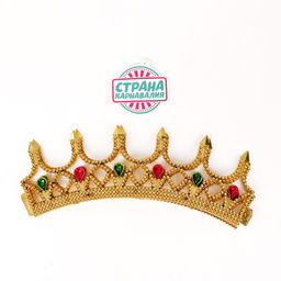 Корона на голову для девочки «Венец королевы», золотистый