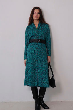 Платье-рубашка с английским воротником принт - Martichelli фото 202