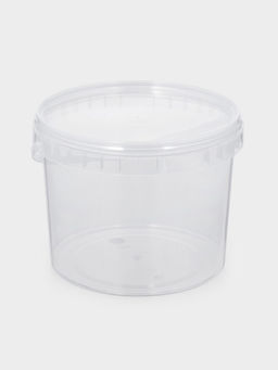 Цена за 60 шт. Ведро одноразовое с крышкой, 3 л, d=19 см, пластик пищевой, прозрачное - Simaland фото 3