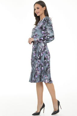 Платье Амелия (гофре, грей) - Diolche фото 4