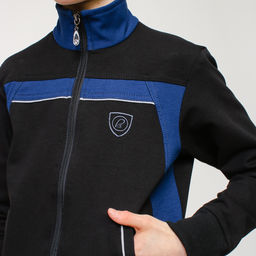 RODOS Спортивный костюм для мальчика весна/лето М-187д Чёрный/Джинс