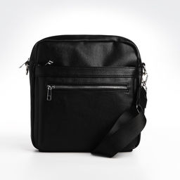 Сумка кросс-боди мужская TEXTURA, на молнии, 2 наружных кармана, 22×6×25.5 см, чёрная