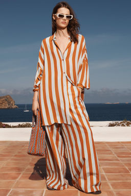LIMITED EDITION STRIPED OVERSIZE SHIRT - Zara фото 8