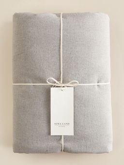 Пододеяльник 2-спальный SL Home Linen collection, 200220 см, серый, полулён