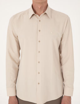 Bej Slim Fit Uzun Kollu Basic G_mlek - Pierre cardin фото 6